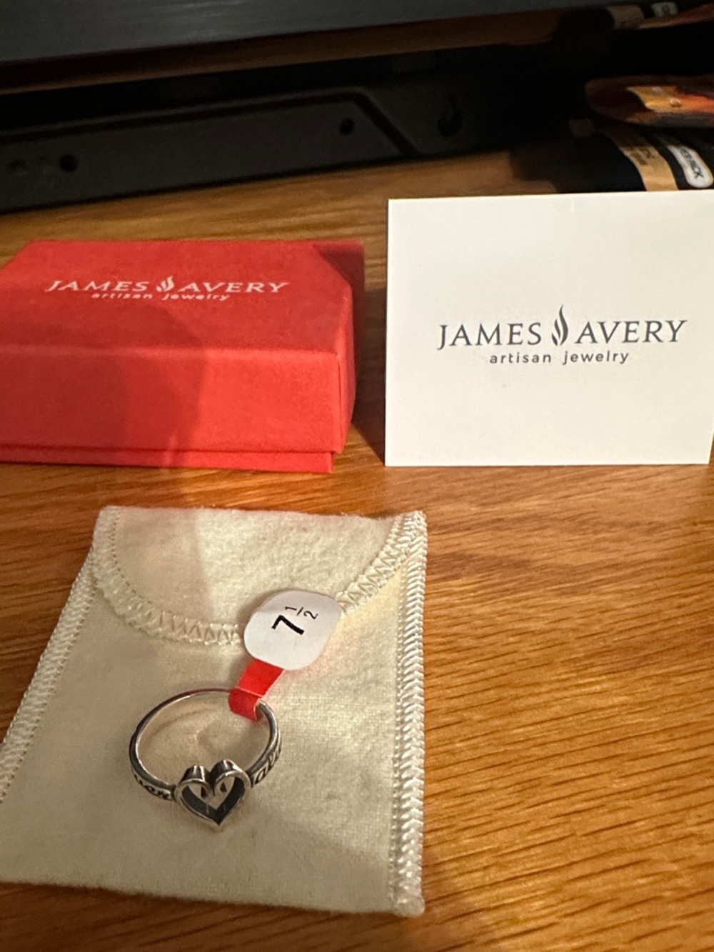 NWT James Avery Sterling Silver Heart Ring with Polished Heart